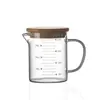 Vaso medidor de vidrio resistente al calor de borosilicato alto con escala, gran capacidad, para cocina, repostería, profesional, vidrio de una sola capa