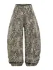 Jeans de Pierna Ancha Sueltos Largos para Mujer con Estampado de Leopardo Estilo Hot Girl Americana Verano Nuevo Diseño de Nicho Silueta