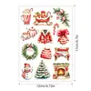 3 Tipos de Adesivos de Natal Retro Sonhadores, Materiais Criativos Simples e Personalizados para Colagem, Adesivos Decorativos DIY para Scrapbook
