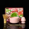 Popular Tazón de Cerámica para Matcha de Amazon con Pico, Set de Té Matcha de Crisantemo Japonés, Batidor de Té, Caja Colorida de 100 Piezas, Gama Alta