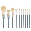 10 Pinceles de Maquillaje Blue Bridge Set Pelo Suave Cangzhou Alto Valor de Color Pelo Suave Pincel para Sombra de Ojos Herramientas de Belleza Fábrica al por mayor