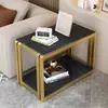 Mesa Lateral Retangular para Sala de Estar Armário Lateral de Sofá Mesa de Café Pequena Doméstica Mesa Quadrada Simples de Ardósia Mesa Pequena de Armazenamento