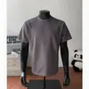 Casual transfronterizo, elástico, corte holgado, nuevo estilo de verano, camiseta transpirable de moda para hombre, cuello redondo, manga corta, camiseta de retazos a la moda