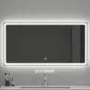 Espejo Inteligente LED con Pantalla Táctil y Luz, Espejo de Baño Antivaho, Espejo de Maquillaje de Pared, Espejo Iluminado para Baño
