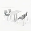 Mesas y Sillas para Cafetería de Estudiantes Escolares, Comedor para Personal de Fábrica de Empresa Comercial, Tienda de Postres y Té de Leche, Juego de Mesa y Sillas de Comedor de Pizarra