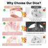 Dados Digitales Multifacéticos K9 Crystal Rosa Aurora Diamante para Dnd Trpg Juego de Dungeons and Dragons Dnd