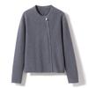Nuevo cárdigan de cachemir 100% puro para Otoño e Invierno para mujer, cuello redondo, doble cremallera frontal abierta, chaqueta de punto, hebilla de perla Balot