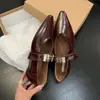 Zapatos Planos Retro Mary Jane de Correa Única para Mujer Primavera y Otoño 2024, Zapatos de Piel con Punta y Corte en V de Tacón Bajo, Zapatos de Abuela