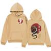 Sudadera con capucha estampada con diseño de marca de moda y elemento japonés es simple y versátil
