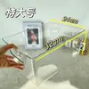 Caja de almacenamiento transparente acrílica, caja de almacenamiento de escritorio para libros, contenedor de almacenamiento, estantería, cesta de almacenamiento de aspecto elegante para estudiantes