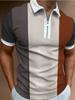 Camisa polo de hombre con cuello de solapa transfronterizo camiseta de manga corta para hombre T-shirt para hombre casual con combinación de colores chaqueta europea y americana suministro de comercio exterior