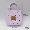 Venta Caliente Transfronteriza Bolsa de Silicona con Agujeros para Manualidades Caricatura Bolso de Playa para Niños Bolsa de Almacenamiento para Teléfono Móvil Venta Directa de Fábrica