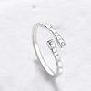 Anillo de pareja par entrelazado de flujo irregular anillo de plata de ley 925 hombres y mujeres platino apertura hueco joyería de mano al por mayor