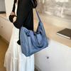 Bolsa de grande capacidade Bolsa de lona à prova d'água feminina Bolsa transversal feminina Estilo coreano Casual Classe de estudantes universitários Bolsa de múmia portátil