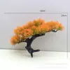 Simulación Adornos de Pino de Bienvenida Pino Pequeño Plantación Verde Hierba Acuática Micro-rocalla Acuario Paisaje Decoraciones de Hotel
