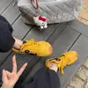 Versión de Piel de Vaca del Mismo Estilo que Wang Yibo con Elevador Interno, Cabeza Inclinada, Cordones, Zapatos Deportivos Casuales Blancos, Versátiles Zapatos Forrest Gump, Tenis para Mujer