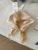 Algodón suave y lino transpirable aptos para la piel protección para el cuello cuadrado pequeño punto de ola flor de anacardo turbante exportación coreana bufanda individual bufanda de seda damas