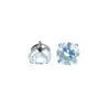 Arete de Aleación de Titanio F136 con Engaste de Garras de Circonia 5A, Joyería de Titanio para Oreja con Base Redonda, Accesorio para Piercing de Labio