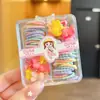 Banda de Goma Pequeña Amigable con el Cabello de Bebé Caja de Almacenamiento para Ligas de Pelo de Niña Goma Elástica Infantil Mini Pinza para el Cabello Al por Mayor