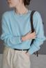 Novedades Otoño e Invierno 2025 Tejidos de Lana para Mujer, Jerseys de Cuello Redondo, Jerseys Holgados, Tops Cepillados, Prendas de Abrigo Tejidos de Cachemir Cepillado