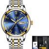 Reloj para hombre LIGE 9846 reloj de cuarzo de moda deportiva de ocio para múltiples negocios reloj una generación de cabello