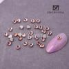 Nuevo mini diamante de 3 mm para manicura, de color amor, plano, de forma especial, con base dorada, para manicura, joyería, para pegar en las uñas, de cristal con diamantes.