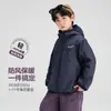 Jaqueta Jingqi Kidsren Outono e Inverno Nova Forrada com Fleece Polar para Bebê Top à Prova de Vento e Impermeável Roupas de Outono