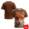 Camiseta de Verano para Hombre con Estampado 3D de Animal Divertido, Nueva Camiseta de Cuello Redondo para Hombre Transfronteriza, Venta Directa del Fabricante