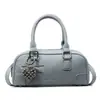 Bolsa tote de textura nicho estilo bowling feminina 2026 nova retrô versátil de ombro único bolsa almofada de axila bolsa transversal casual