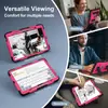 Adecuado para iPad Air de 13 pulgadas Funda Protectora para Tableta con Soporte Plegable de Silicona de Color Contrastante Funda Blindada para iPad Air 11