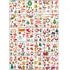 Pegatinas de Maquillaje Pintadas de Navidad, Pegatinas para Niños, Pegatinas de Tatuaje para Adultos, Atmósfera Festiva Cos Fiesta Fiesta Decoración