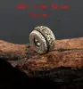Plata de Ley S925 Tambor Giratorio Vintage con Mantra de Seis Caracteres Cuentas Espaciadoras para Pulsera Bodhi Culturales DIY Cuentas de Barril de Plata Resistentes al Color