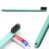 Artículos de aseo desechables para hotel, Popote de hotel biodegradable ecológico, Cepillo de dientes de cerdas suaves para viaje en casa al por mayor