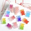 Pegamento de color crema lindo DIY arena ácida oso de goma estilo japonés accesorios de comida de juguete pasador DIY joyería accesorios de resina