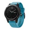 Compatível com Garmin Fenix ​​8/6/7/7X/6X/5X. Pulseira de silicone com fecho rápido e fivela preta, 22/26 mm.