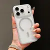 Funda Magnética para Teléfono Ultra Delgada Semitransparente Frosty Ice Mist Glitter Adecuada para iPhone 17 Pro Max Apple 16 Cubierta Protectora