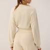 Nuevo Cardigan de Punto con Cuello Alto y Cremallera para Otoño, Chaqueta para Mujer con Mangas de Linterna, Cintura Holgada, Sudadera Profesional para Correr
