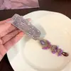 Pasador de Pelo con Borla de Campana de Diamante Azul para Mujer, Accesorio de Pelo Exquisito de Gama Alta, Pinza Lateral, Pasador de Pelo, Pinza BB Lateral de Estilo Antiguo