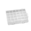 Caja de plástico desmontable y fija de 24 compartimentos para guardar tornillos y piezas de ferretería, caja de almacenamiento de escritorio para cuentas, joyería y equipo de pesca