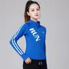 Top Deportivo Ye Rou para Mujer Primavera y Otoño Media Cremallera Ajustado Adelgazante Ropa Deportiva Fitness Entrenamiento para Correr Manga Larga Ropa de Baile