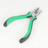 Mini Pinzas de Punta Fina, Pinzas de Tipo Prensa, Pinzas para Manualidades DIY, Pinzas de Punta Curva, Cortacables para Electricista, Pinzas de Mango Grueso Verdes