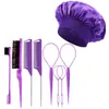 Gorro de Ducha de Color Sólido Estilo Europeo y Americano Platinum Classic para Adultos, Peine de Cola para Peinado y Mechas, Peine de Cola para Mechas y Peluquería, Trenzado de Cabello y Tirar del Cabello