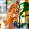 Llavero de muñeca linda de Snoopy, llavero de coche de silicona para pareja, pequeños adornos para mochila, llavero creativo