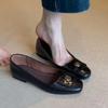 Sapatos Mary Jane estilo francês vintage camélia simples slip-on sapatos femininos boca rasa sapatos simples