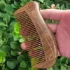 Peine de Madera de Durazno al por Mayor, Peine para Barba de Sándalo Verde, Peine de Madera Maciza de Sándalo Dorado, Caja de Regalo de Madera de Durazno, Peine de Peluquería