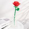 Buquê de Blocos de Montar Jiaqi Flor Artificial Montada Suculenta Rosa Girassol Presente para Menina Dia dos Namorados Transfronteiriço Little Red Book