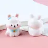 Acessório de chaveiro pingente de coelho brilhante 3D para DIY, decoração de interior de carro, ornamento para console central de carro