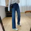 ¡Te hace ver más alto y tus piernas más largas! Jeans estrechos de pierna recta, de tiro alto, elásticos en cuatro direcciones, adelgazantes para mujer, nuevos pantalones de otoño