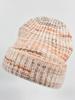 Invierno Nueva Lana Suave Degradado Gorro de Punto para Mujer Cabeza Grande Muestra Cara Pequeña Oreja Lana Gorro para el Frío Se Puede Fijar