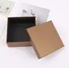 Cajas de Regalo Kraft para Empaque de Papel Kraft de Fabricante en Stock, Cajas Grandes de Cartón de Tapa y Base, Cajas de Regalo Negras de Cartón con Impresión de Logo